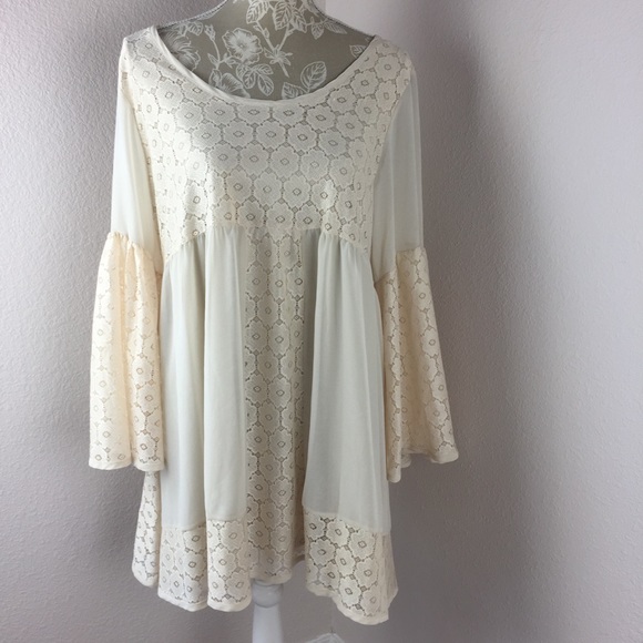 2tee Couture Dresses & Skirts - NWT 2tee Couture Floral Lace Western Dress Women size Medium Cottage core Boho